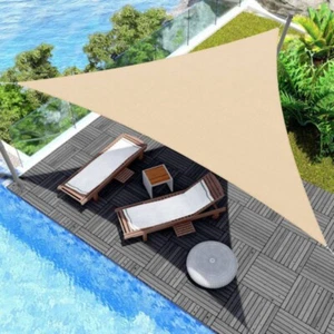 Sun Shade Sail Patio Awning Outdoor Garden Pool Canopy Shelter Cover Waterproof - Picture 1 of 13