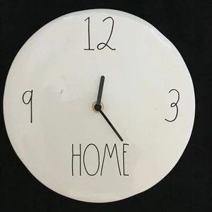RAE DUNN Uhr Artisan Collection LL "HOME" 9" Keramik Wanduhr von Magenta - Bild 1 von 3