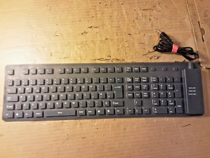 Flexible Keyboard Silicone USB Keyboard Laptop Notebook Mini Foldable - Picture 1 of 9