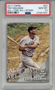 2017 TOPPS ALL TIME ALL STARS #20 TED WILLIAMS CARD RED SOX PSA 10 POP 2