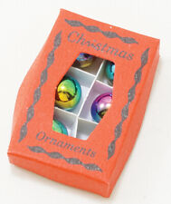 Dollhouse Miniatures 1:12 Scale Christmas Ornaments In Red Box #IM65124