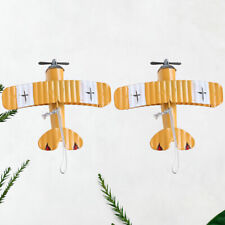 2 Pcs Biplane Model Hanging Airplane Decorations Decorative Airplane Model