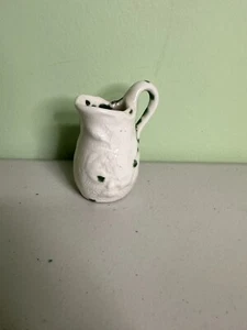Vintage handbemalter Keramik Studio Mini Wasserkrug 2,5" gesprenkelte Farbe - Bild 1 von 4