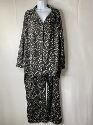 Isaac Mirzahi живой женщин мягкий пижамы комплект размер 2 X верхний размер 3 X брюки гостиной уютный - Изображение 1 из 4