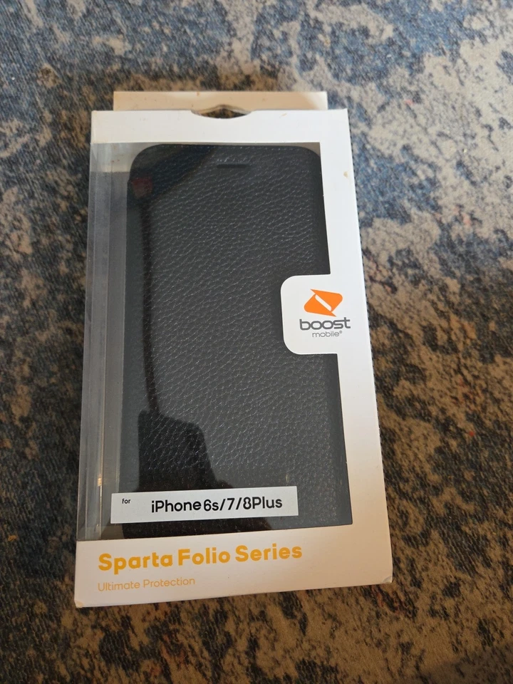 Funda de teléfono Sparta serie Folio negra para iPhone 6s/7/8 Plus Foto 1 de 3