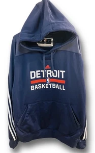 Sudadera con Capucha Calentamiento Baloncesto NBA Detroit Pistons Emitida por Equipo Adidas Talla L - Imagen 1 de 4