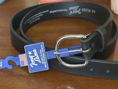 Tony Lama Men's Sz 46 Blue Light Special Black Basic Work Belt K1203 - Image 1 of 4