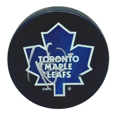 Tuukka Rask Toronto Maple Leafs Signed NHL Autograph Puck Silver Auto - Image 1 of 4