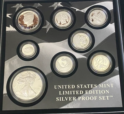 2020 S United States Mint Limited Edition Silver Proof 8 Coin Set OGP COA - Image 1 of 3
