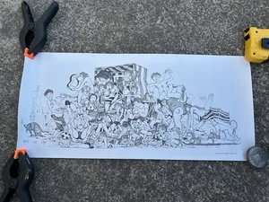 Robert Olley 1978 Signed Print. Pen And Ink Drawing  - Picture 1 of 11