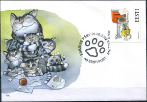 Estonia 2022. Children's Stamp. Send a Postcard (Mint) First Day Cover - Picture 1 of 1