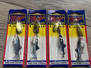 4 NEW Mepps Mino Minnow Spinner 2.5" 1/4oz Gold Blade Shad C2M G - Picture 1 of 3