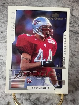 2000 Upper Deck MVP BRIAN URLACHER "Silver Script" Rookie Chicago Bears RC #192 - Image 1 of 2
