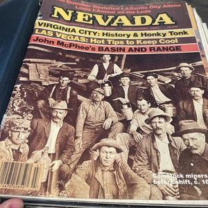 Vintage Blue Nevada Magazine Binder Vinyl Holding 15 Nevada Magazines 1980’s - Picture 1 of 22