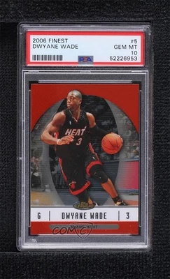 2006-07 Topps Finest Dwyane Wade #5 PSA 10 GEM MT HOF - Image 1 of 2