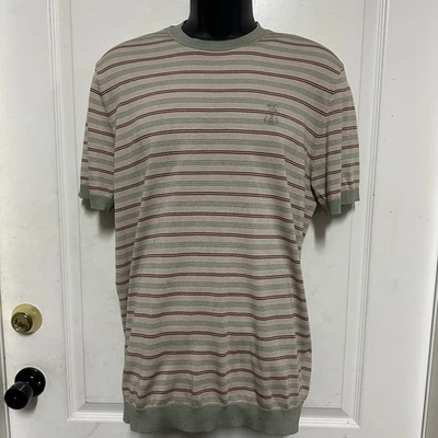 Brunello Cuinelli Mens Shirt Size 52 striped  Short Sleeve Shirt Italy Large - Image 1 of 4