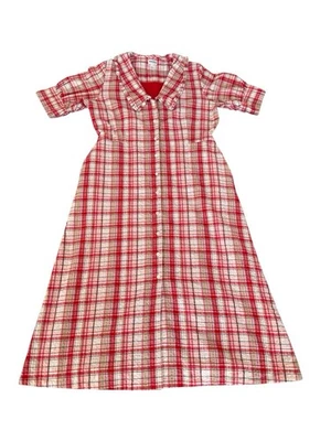 Brora Women’s Poppy Cotton Chelsea Maxi Collar Dress Red Gingham Size 18 - Image 1 of 4
