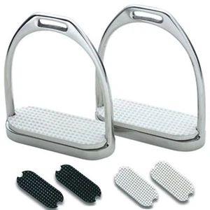 Best On Horse Equestrian Classic Riding Stainless Steel Stirrup Irons Treads - Picture 1 of 2