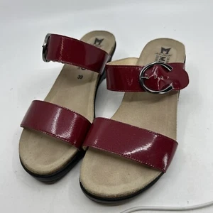 Mobils by Mephisto AIR-RELAX rote Leder Freizeit Pantoletten Keilabsatz Sandalen Gr. 39 - Bild 1 von 11