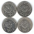 Set Of 4 Coins Of 10 Francs Of Polynesia (006)