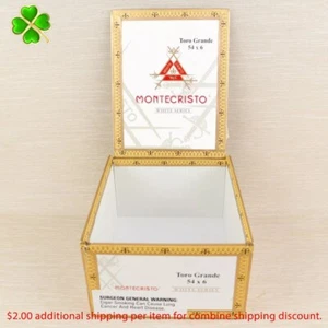 Caja de cigarros vacía Montecristo White Series Toro Grande 6,75" x 5,75" x 3,5" - Imagen 1 de 12