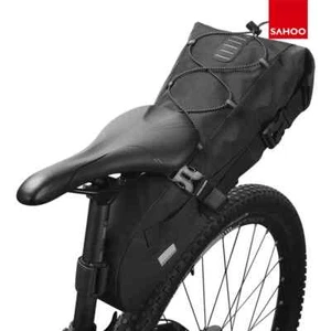 SAHOO 10L Mountain Bike Waterproof Seatpost Saddle Bag Rear Seat Pack Pannier - Picture 1 of 4