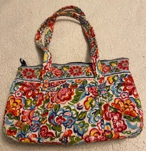 Vera Bradly Hope Garden Retired 2009 Tote Hand Bag Multicolored Flowers - Picture 1 of 4