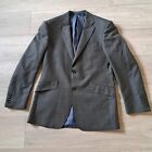 M&S Sartorial Charcoal Grey Fine Check Wool Blazer Jacket Classic Smart Work 38R