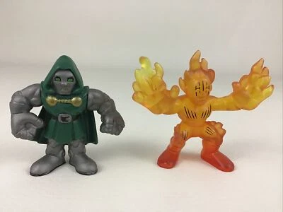 Lote de 2 figuras de escuadrón de superhéroes Playskool Heroes Dr Doom antorcha humana villano Foto 1 de 4