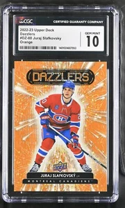 2022-23 Upper Deck Orange Dazzlers DZ-88 JURAJ SLAFKOVSKY CGC 10 GEM MINT RC - Picture 1 of 2