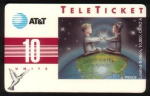 TK 318a AT&T 10u Peace Issue - Niños tomados de la mano sobre el mundo - Imagen 1 de 2