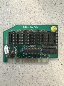 VINTAGE APPLE II IIE Keyboard Interface Card 64K/80 COL CX-502 RARE - Bild 1 von 1