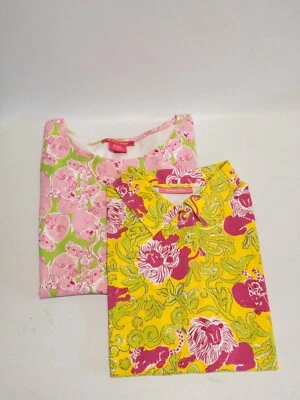 2 Винтажный Key West розовый желтый зеленый хлопок футболка топы футболки размер XL новый - Изображение 1 из 4