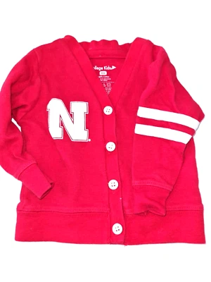 Cárdigan Nebraska Cornhuskers Fútbol Rojo Tejido Universitario Niños 6 M ADORABLE Foto 1 de 4