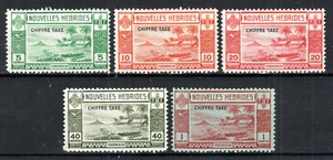 New Hebrides 1938 Postage Due opt set SG FD65-FD69 MH - Picture 1 of 1