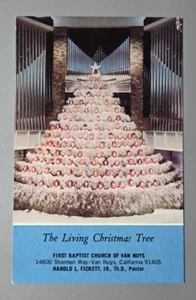 Postcard Living Christmas Tree Southern California Van Nuys Baptist Church - Picture 1 of 2