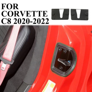 Matte black Door Lock Cover Buckle Protection Trim for Chevrolet Corvette C8 - Picture 1 of 6
