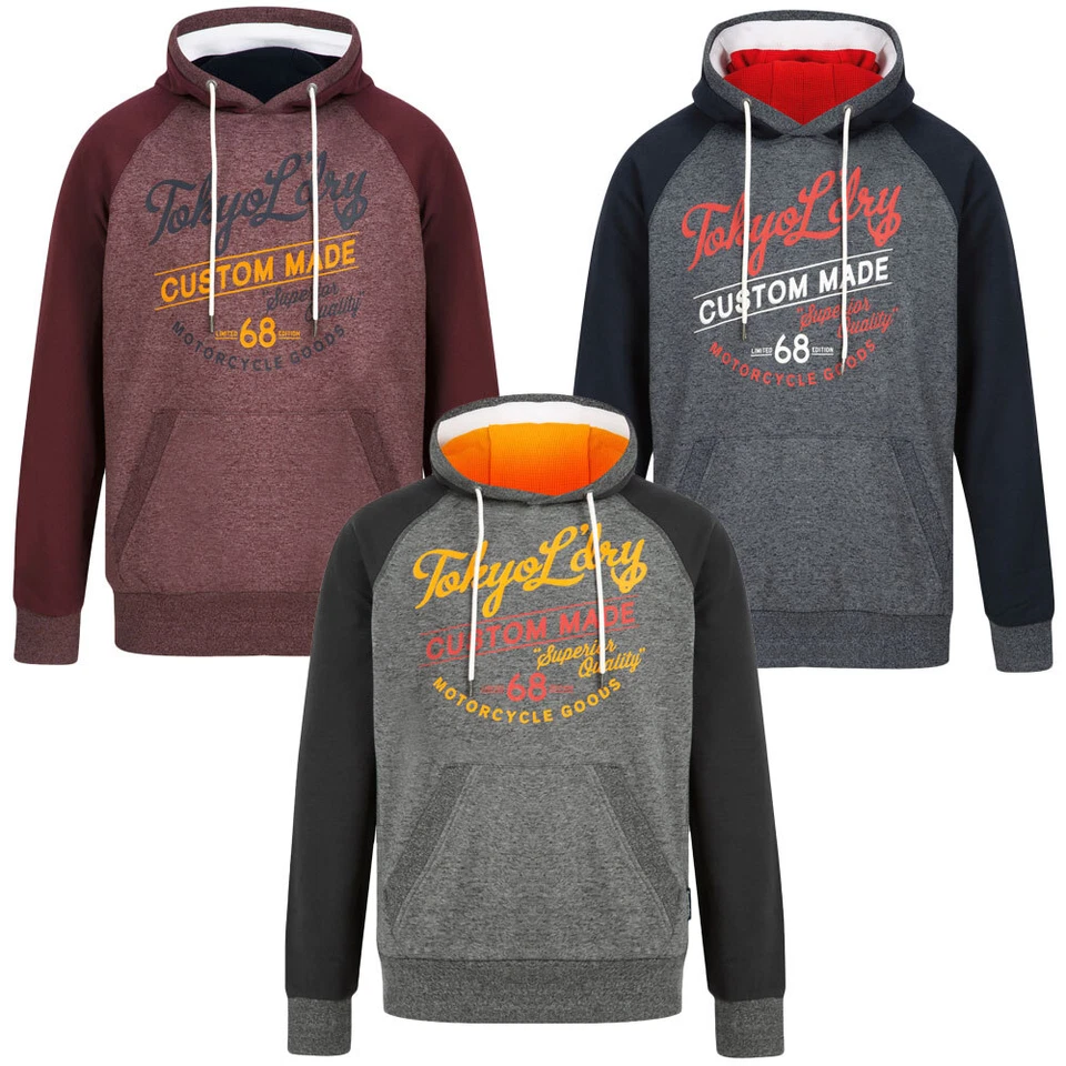 Tokyo Laundry Hombres Sudadera con Capucha Manga Raglán Pullover Con Capucha Top Sudadera con Capucha Algodón Foto 1 de 1