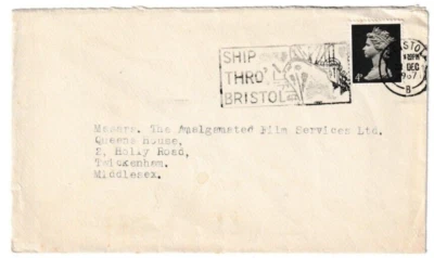 31/12/1967 UK GB Cover - Bristol Slogan (Ship Thro' Bristol) Postmark - Image 1 of 2