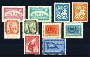 UN - New York . 1959 Year Set (69-76,C6-7) 10 stamps . Mint Never Hinged - Picture 1 of 1