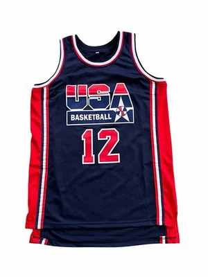Camiseta Olímpica John Stockton Team USA Para Hombre Pequeña Cosida NUEVA Foto 1 de 2