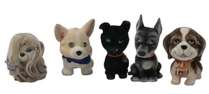 5 Welpen in meiner Tasche süße Mini beflockte Hundefiguren ausdrucksstark #D-23 - Bild 1 von 17