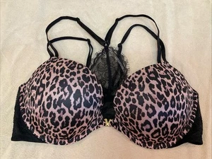 Reggiseno Victoria's Secret 38C molto sexy stampa animalier push-up chiusura frontale - Foto 1 di 5