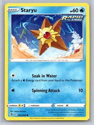 Staryu #052/264 SWSH08: Fusion Strike Common - Pokemon Cards H17 - Image 1 of 2