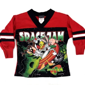 Camisa De Colección 1996 Space Jam Looney Tunes Manga Larga Talla Niños 2T-4T Bugs Taz - Imagen 1 de 10