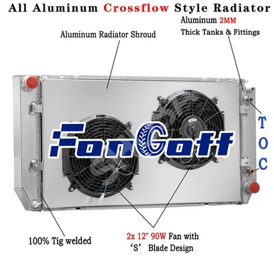 3 Row Radiator Shroud Fan For 94-00,97 Chevy GMC C1500 C2500 C3500 K1500 6.5L V8 - Image 1 of 4