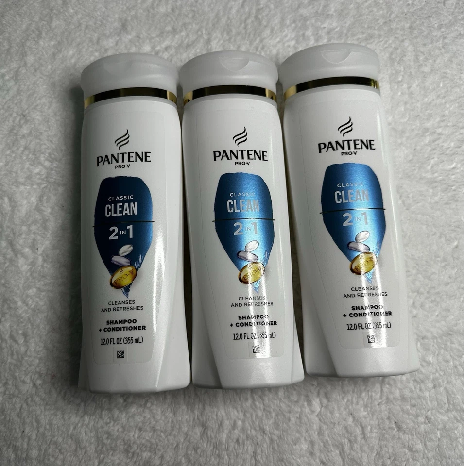 Champú y acondicionador Pantene PRO-V Classic Clean 2 en 1, lote de 3 botellas de 12 oz Foto 1 de 2