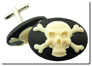 Manschettenknöpfe Kamee aus Schädelharz - Bild 1 von 1