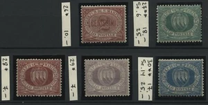 SAN MARINO Scott 1, 6, 9, 12, 14 Unificato 26-30 mint CV$74.00 - Picture 1 of 1