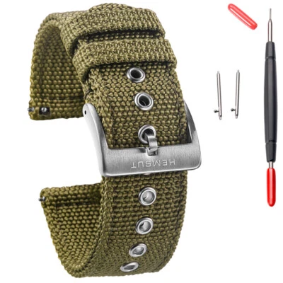 Correa de reloj de nailon para hombre de liberación rápida resistente transpirable correa de repuesto Foto 1 de 4